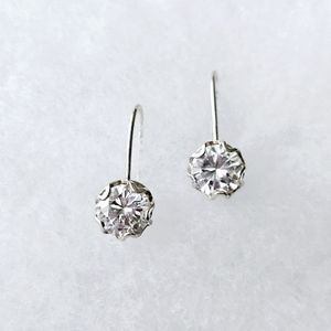 Silpada Sterling Silver CZ Drop Earrings RARE  W1332